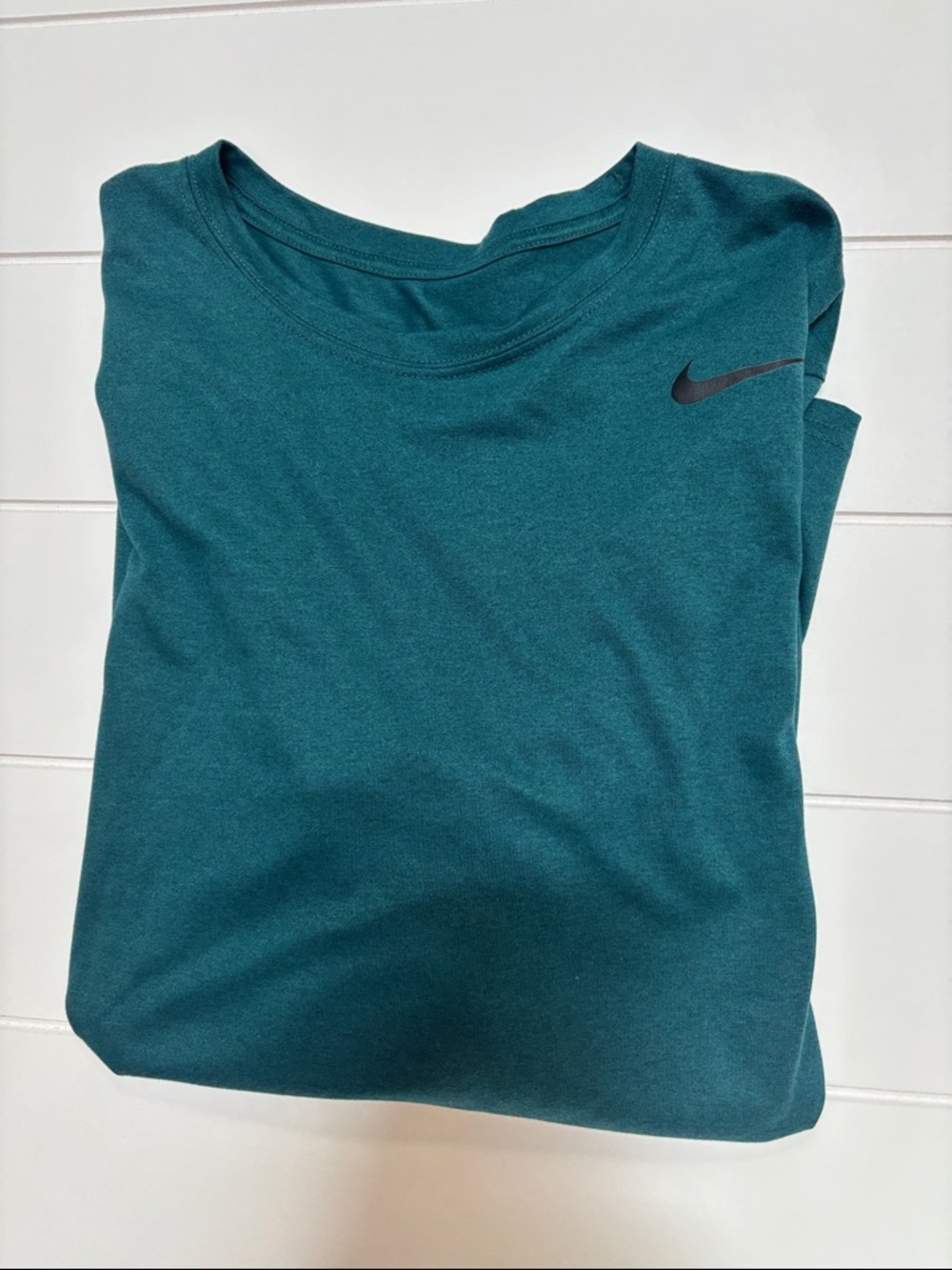 Nike Teal/Blue long sleeve Crewneck Tee with Black Swoosh